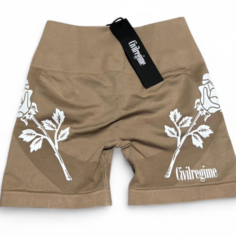 NWT XS Civil Regime Tan (Sand) Seamless Shorts